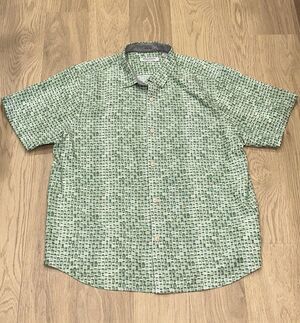 Tommy Bahama Coconut Point Green Hawaiian Aloha Camp Shirt Mens XXL